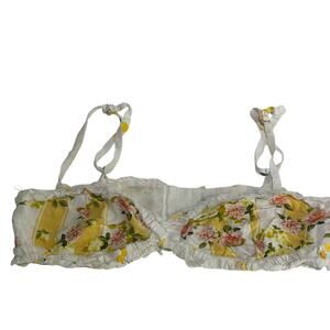 for love and lemons white floral bralette top Size S